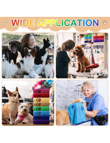 Chumia Toallas Microfibra 8 Pcs para Secar Mascotas 100x60 cm