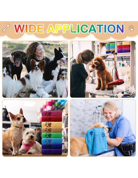 Chumia Toallas Microfibra 8 Pcs para Secar Mascotas 100x60 cm