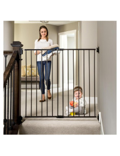 Puerta de Seguridad para Bebés Regalo 61-102 cm Negra