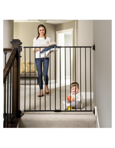 Puerta de Seguridad para Bebés Regalo 61-102 cm Negra