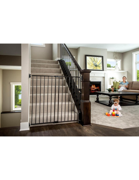 Puerta de Seguridad para Bebés Regalo 61-102 cm Negra