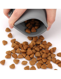 Bolsa de Golosinas para Perros WALLFID Silicona Gris Oscuro 2