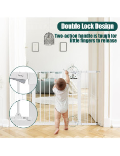Puerta para Bebés Keny 76,2 cm Alta Ajustable 29.7-116,8 cm 2