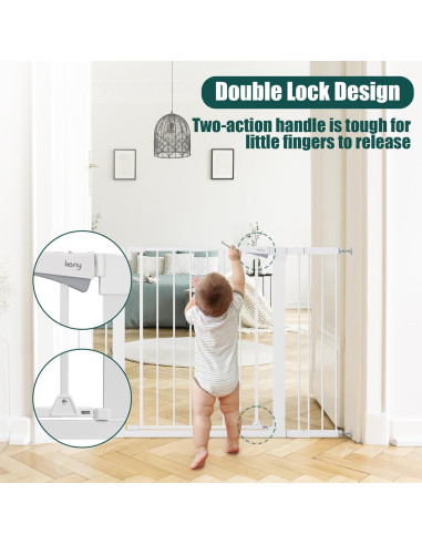 Puerta para Bebés Keny 76,2 cm Alta Ajustable 29.7-116,8 cm