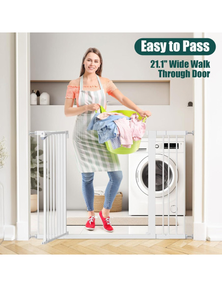 Puerta para Bebés Keny 76,2 cm Alta Ajustable 29.7-116,8 cm