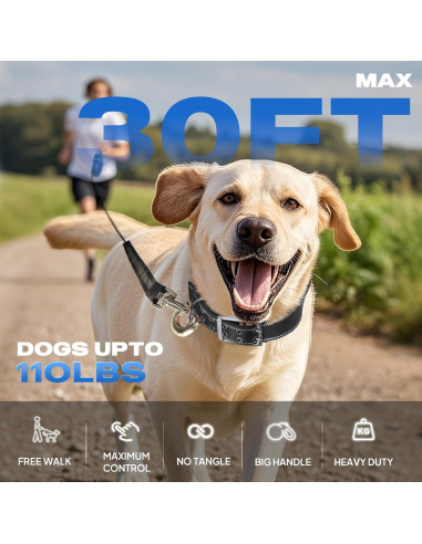 Correa Retráctil Fida 9m Azul para Perros Grandes 110 lbs