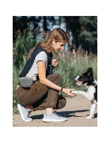 Bolsa de golosinas para perros Gobeigo con clicker 1.67 tazas