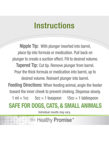 Jeringa de Alimentación para Mascotas Cuatro Patas 13cm