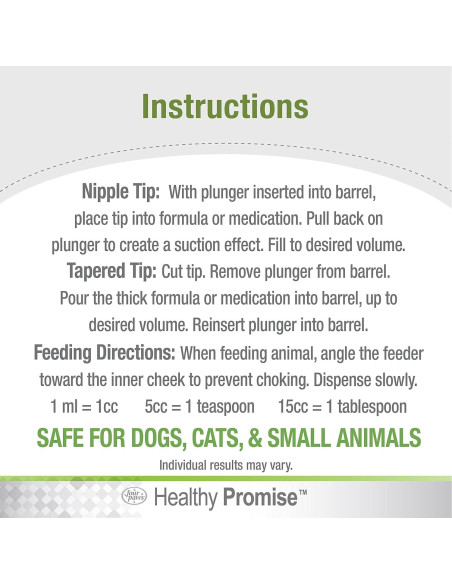 Jeringa de Alimentación para Mascotas Cuatro Patas 13cm