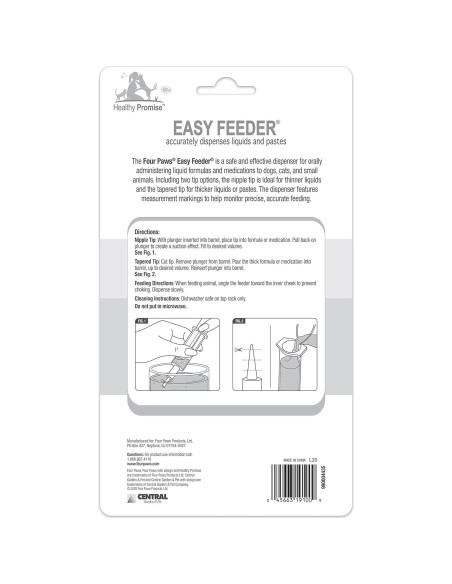 Jeringa de Alimentación para Mascotas Cuatro Patas 13cm