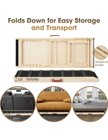 Rampa para Perros SweetBin 99 cm Ajustable Antideslizante