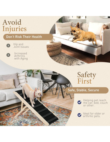 Rampa para Perros SweetBin 99 cm Ajustable Antideslizante