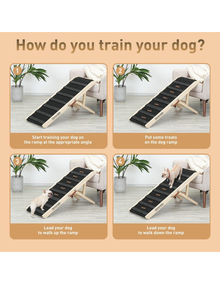 Rampa para Perros SweetBin 99 cm Ajustable Antideslizante