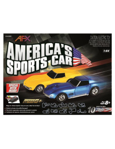 AFX Set de Coches de Slot Chevy Corvette 32 Pies Tri-Power