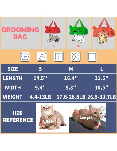 Bolsa de Restricción para Gatos Kukaster Naranja Tamaño M