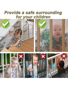 Red de Seguridad para Barandilla Gulissa 180x91 cm Blanca 2