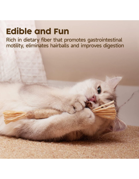 3 Palos Naturales Silvervine Potaroma para Gatos 12 cm