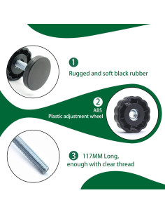 Paquete de 4 varillas de husillo M8 para puerta de bebés 2