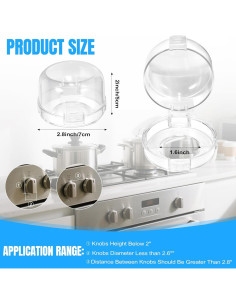 Cubiertas de Seguridad para Perillas de Estufa Bebés 10 Piezas 2