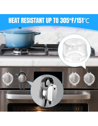 Cubiertas de Seguridad para Perillas de Estufa Bebés 10 Piezas