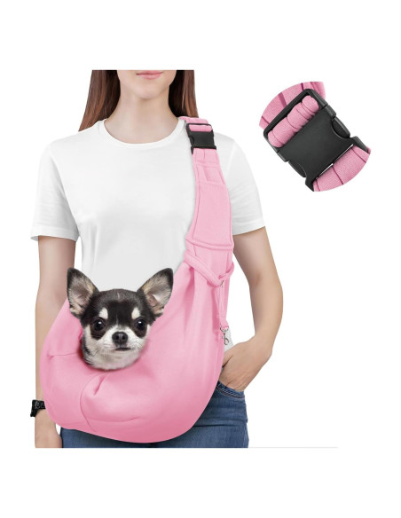 Transportín Pawaboo Rosa para Perros y Gatos hasta 5,44 kg