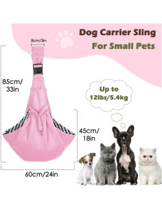 Transportín Pawaboo Rosa para Perros y Gatos hasta 5,44 kg 2