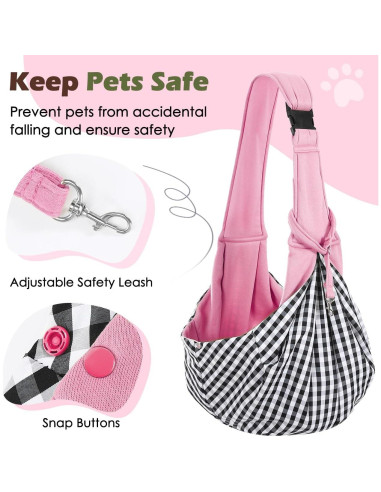 Transportín Pawaboo Rosa para Perros y Gatos hasta 5,44 kg