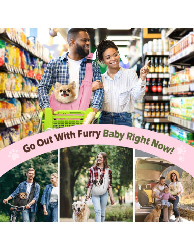 Transportín Pawaboo Rosa para Perros y Gatos hasta 5,44 kg