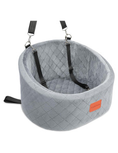 Asiento de Coche para Perros Lealchum Pequeño Gris