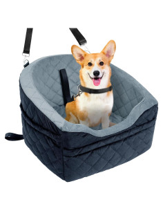 Asiento de Coche para Perros Vivifying Gris y Negro 13,61 kg