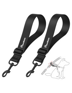 Cinturón de Seguridad para Perros Pawaboo 50,8 cm Negro 2 Pzas