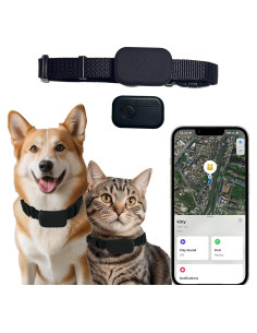 Rastreador de Mascotas Jasullminral Negro iOS Impermeable