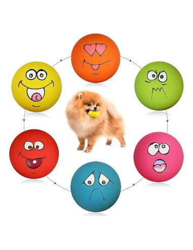 Juguetes Squeaky para Perros HDSX 6 Pcs Bolas de Latex