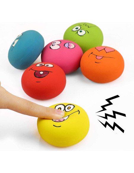 Juguetes Squeaky para Perros HDSX 6 Pcs Bolas de Latex