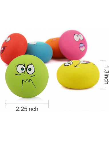 Juguetes Squeaky para Perros HDSX 6 Pcs Bolas de Latex