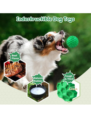 Pelota de Juguete para Perros Grandes ZRIFAQESW Verde Indestructible