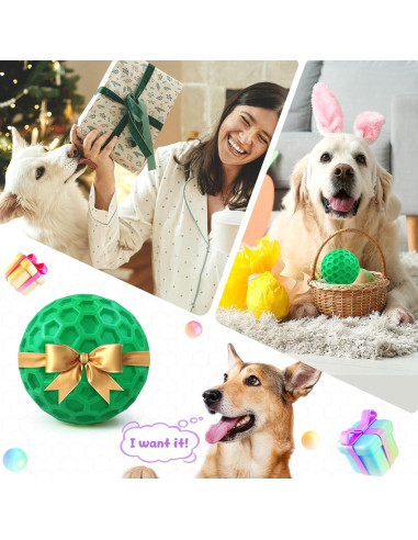 Pelota de Juguete para Perros Grandes ZRIFAQESW Verde Indestructible