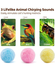 Pelotas Interactivas para Gatos Potaroma con Catnip - 3 Piezas 2