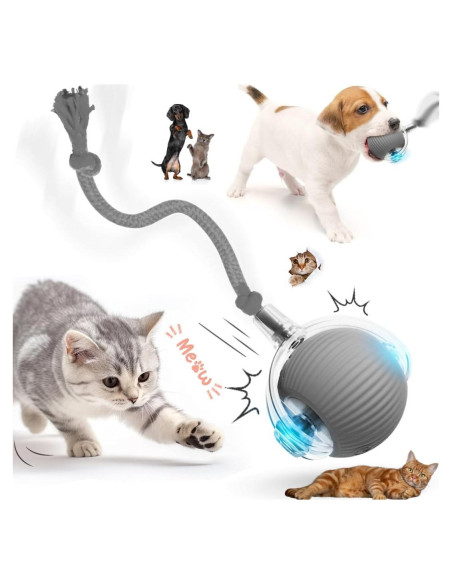 Bola Interactiva para Gatos y Perros Naturaceutica Gris