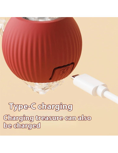 Bola Interactiva para Gatos y Perros KumCinm Roja 5cm