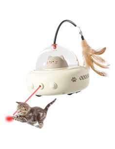 Juguete láser para gatos Hooroor UFO 2 en 1 recargable