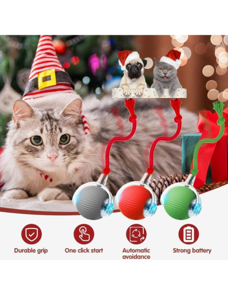 Bola Interactiva para Gatos y Perros Naturaceutica Gris