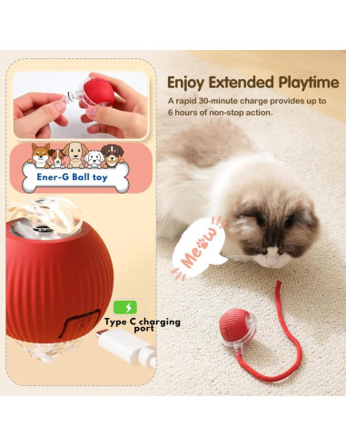 Bola Interactiva para Gatos y Perros Naturaceutica Gris