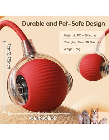 Bola Interactiva para Gatos y Perros Naturaceutica Gris