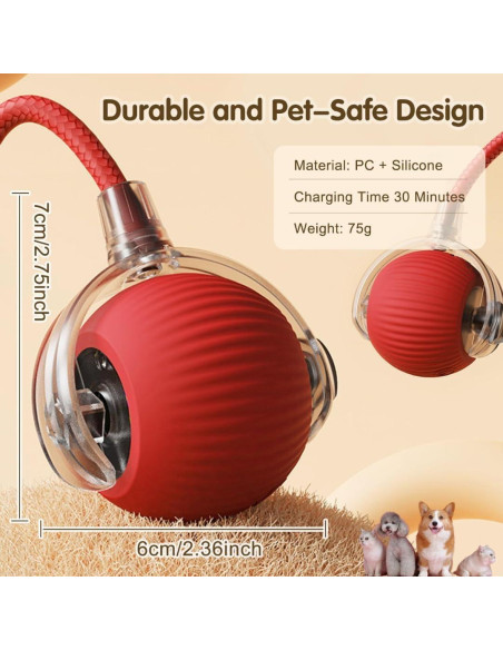 Bola Interactiva para Gatos y Perros Naturaceutica Gris