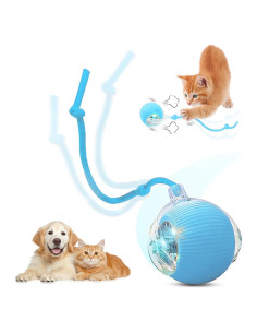 Bola Juguete Interactivo Eléctrico SilveWillo para Gatos y Perros Azul