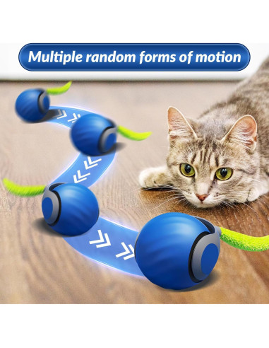 Juguete Interactivo para Gatos Speedy Tail 2.0 Naranja y Azul