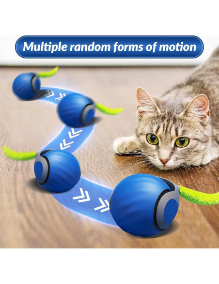 Juguete Interactivo para Gatos Speedy Tail 2.0 Naranja y Azul