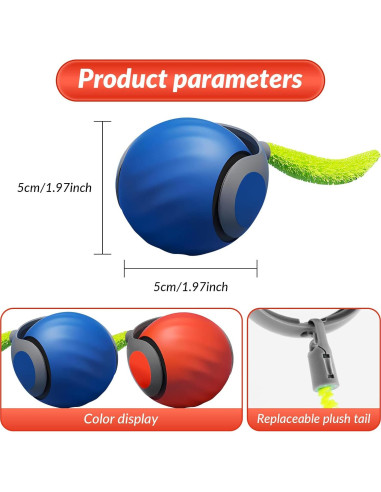 Juguete Interactivo para Gatos Speedy Tail 2.0 Naranja y Azul