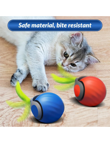 Juguete Interactivo para Gatos Speedy Tail 2.0 Naranja y Azul